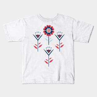 Retro Spring Flowers III Kids T-Shirt